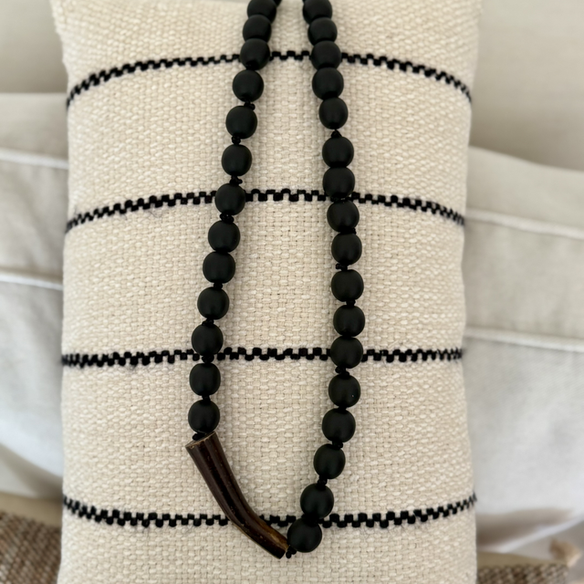 Madera largo con macramé